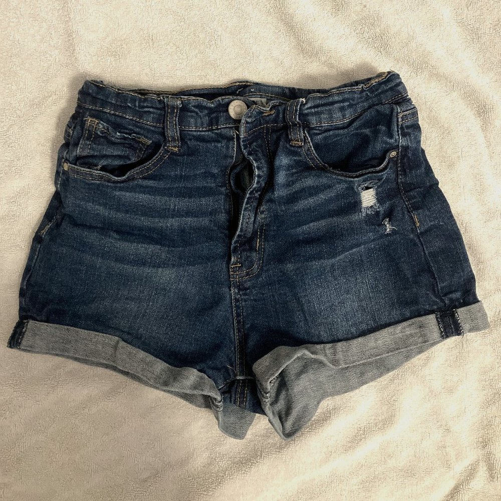 Navy blue jean shorts